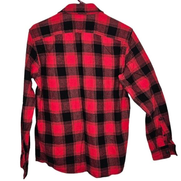 Gap Untucked Buffalo Plaid Long Sleeve Button Up Flannel Shirt Small - Picture 3 of 7